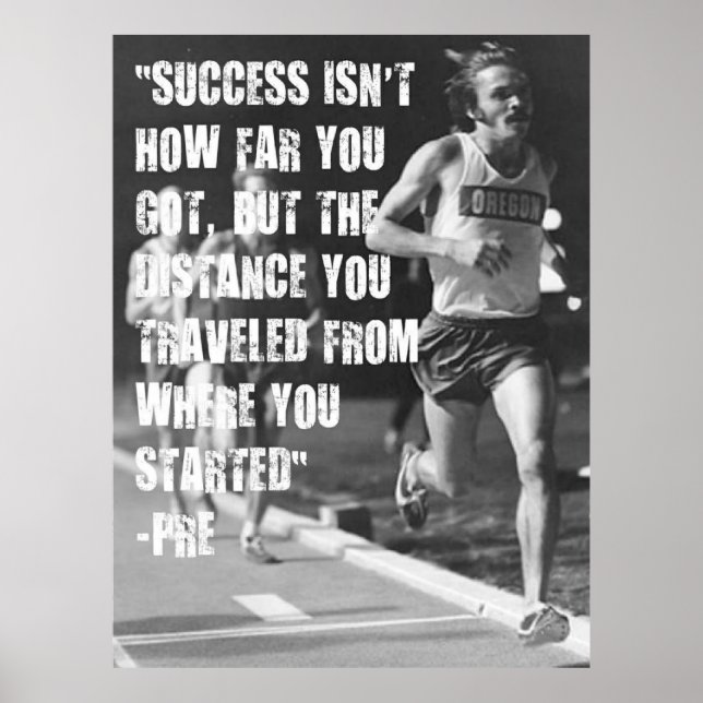 Steve Prefontaine Quotes Poster (Front)