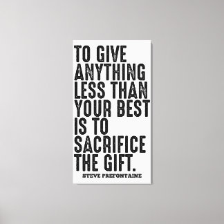 Steve Prefontaine Running Quotes Canvas Print