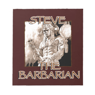 Steve The Barbarian Notepad