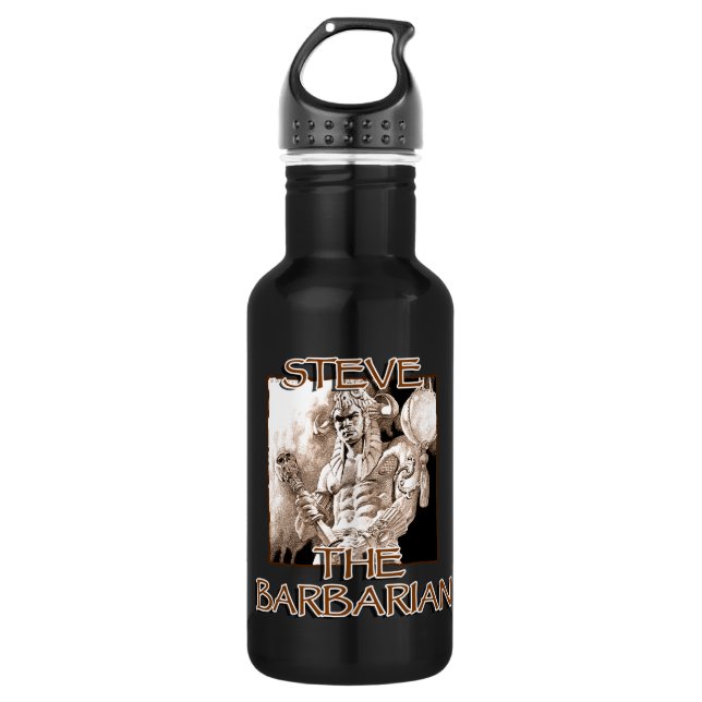 Steve The Barbarian Water Bottle (Front)