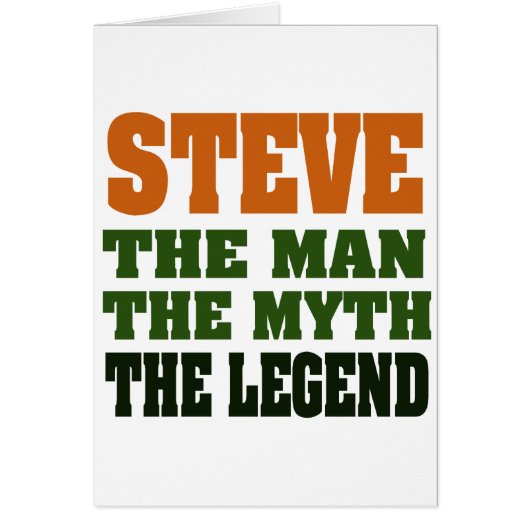 STEVE - the Man, the Myth, the Legend Cards (Front)