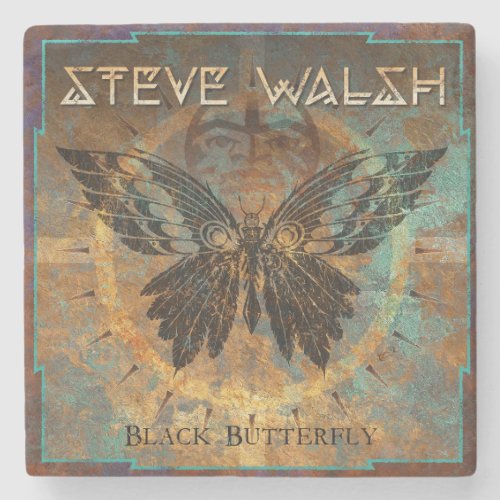 Steve Walsh Black Butterfly Coaster