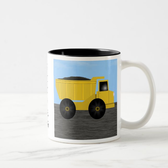 Steven Dump Truck Personalized Name Mug (Right)