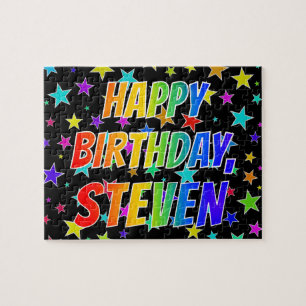 "STEVEN" First Name, Fun "HAPPY BIRTHDAY" Jigsaw Puzzle