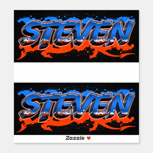 Steven First Name Graffiti Sticker