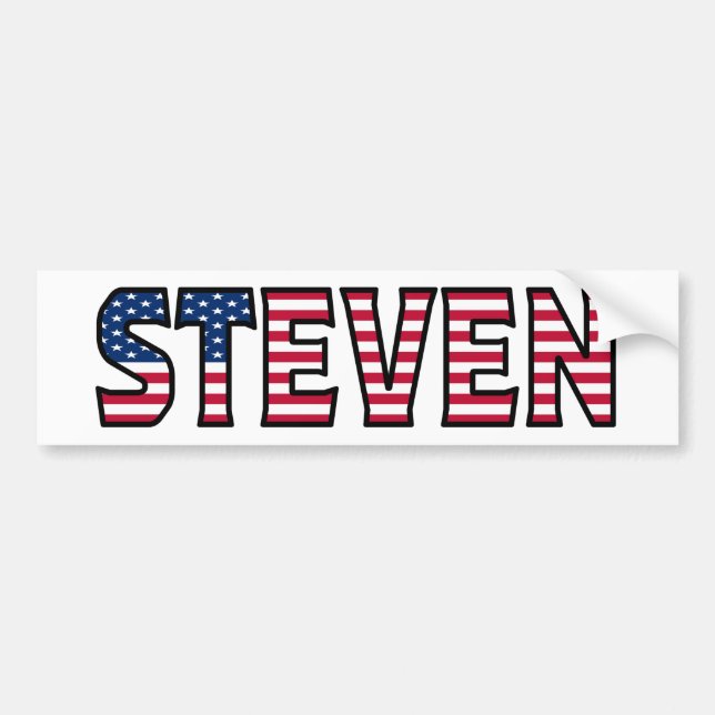 Steven Name Vorname USA Aufkleber Sticker Auto (Front)