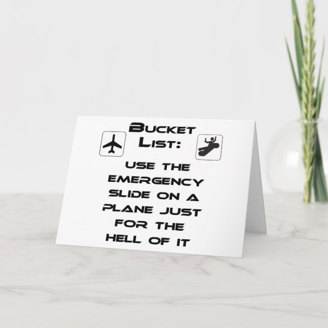 Steven Slater Inspired Bucket List Shirt Card (Front)
