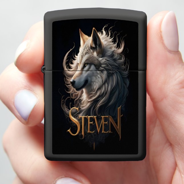 Steven The Wolf's Majesty Zippo Lighter (In Hand)
