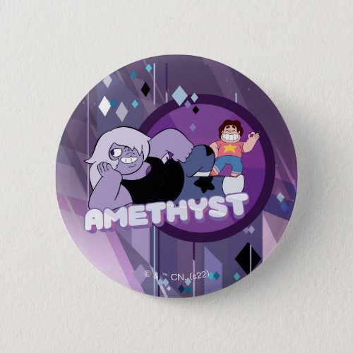 Steven Universe  Amethyst Character Graphic Button