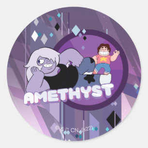 Steven Universe Amethyst Character Graphic Classic Round Sticker