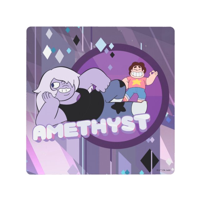 Steven Universe | Amethyst Character Graphic Metal Print (Front)