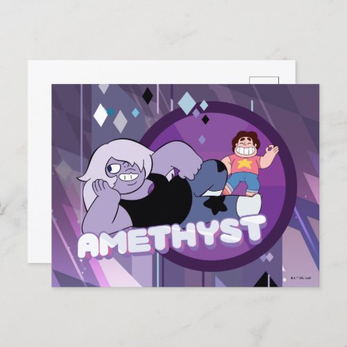 Steven Universe  Amethyst Character Graphic Postcard