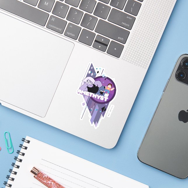 Steven Universe | Amethyst Character Graphic Sticker (Laptop w/ iPhone)