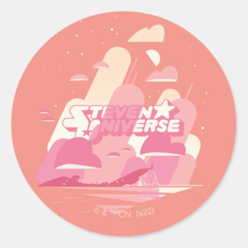 Steven Universe  Beach City Classic Round Sticker