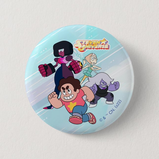 Steven Universe | Crystal Gem Group Action Button (Front)