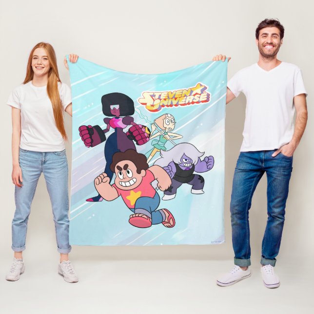 Steven Universe | Crystal Gem Group Action Fleece Blanket (In Situ)