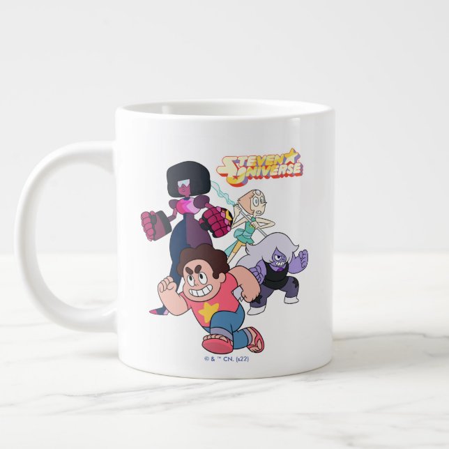Steven Universe | Crystal Gem Group Action Giant Coffee Mug (Left)
