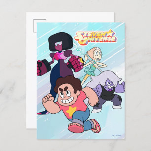 Steven Universe Crystal Gem Group Action Postcard