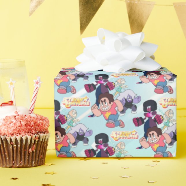 Steven Universe | Crystal Gem Group Action Wrapping Paper (Birthday Party)