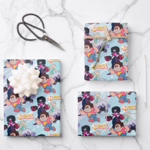Steven Universe   Crystal Gem Group Action Wrapping Paper Sheets
