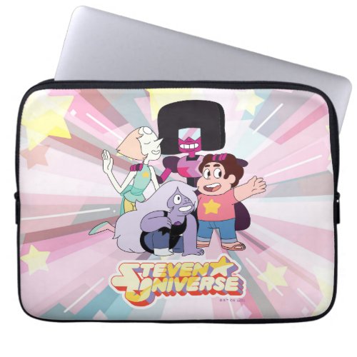 Steven Universe  Crystal Gem Group Huddle Laptop Sleeve