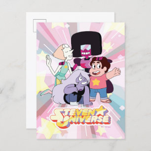 Steven Universe Crystal Gem Group Huddle Postcard