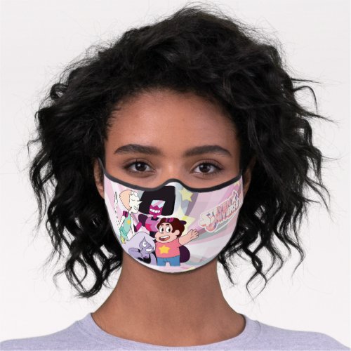 Steven Universe  Crystal Gem Group Huddle Premium Face Mask