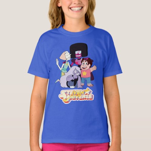 Steven Universe  Crystal Gem Group Huddle T_Shirt