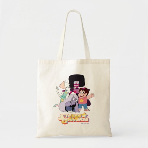 Steven Universe  Crystal Gem Group Huddle Tote Bag