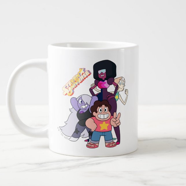 Steven Universe | Crystal Gem Group Pose Giant Coffee Mug (Left)