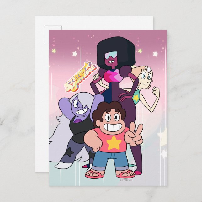 Steven Universe | Crystal Gem Group Pose Postcard (Front/Back)
