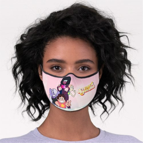 Steven Universe  Crystal Gem Group Pose Premium Face Mask