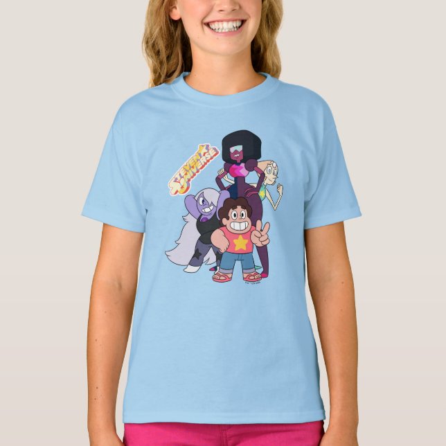 Steven Universe | Crystal Gem Group Pose T-Shirt (Front)