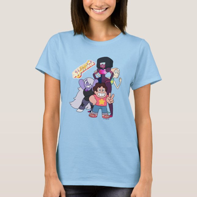 Steven Universe | Crystal Gem Group Pose T-Shirt (Front)