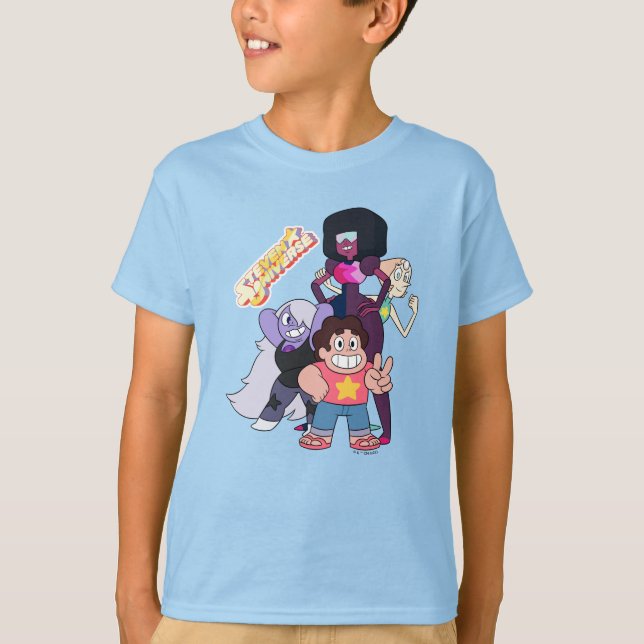 Steven Universe | Crystal Gem Group Pose T-Shirt (Front)