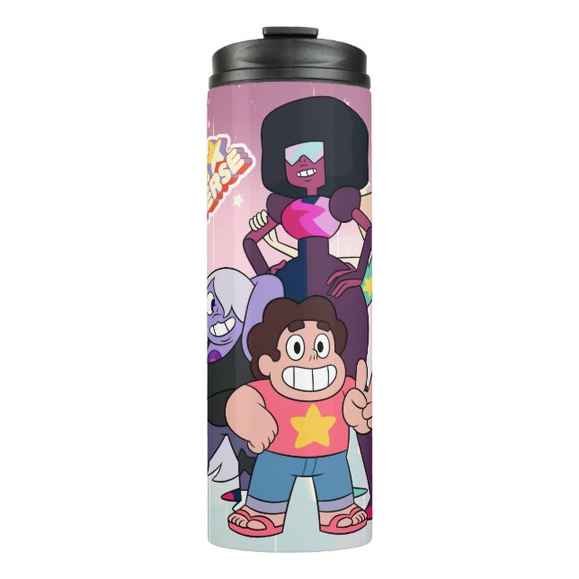 Steven Universe | Crystal Gem Group Pose Thermal Tumbler (Front)