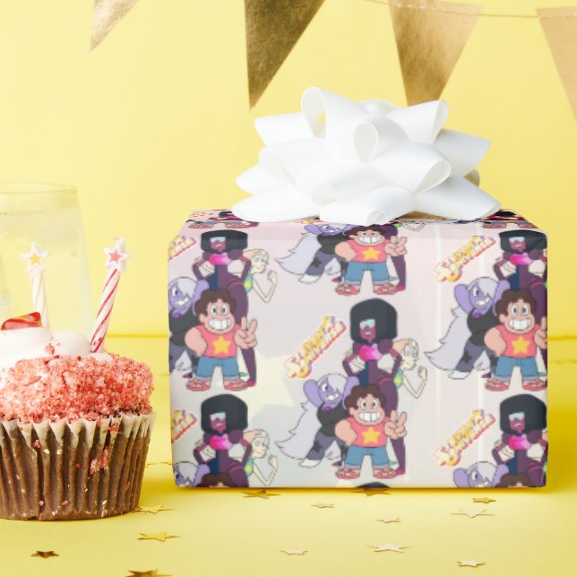 Steven Universe | Crystal Gem Group Pose Wrapping Paper (Birthday Party)