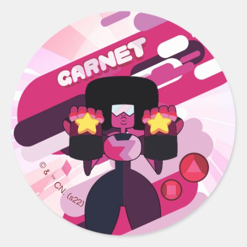 Steven Universe  Garnet Character Graphic Classic Round Sticker