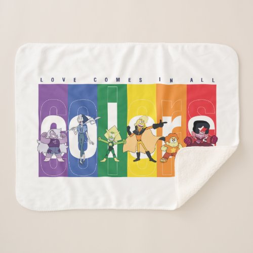 Steven Universe _ Love Comes In All Colors Sherpa Blanket