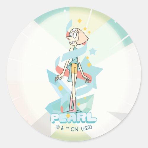 Steven Universe  Pearl Character Graphic Classic Round Sticker