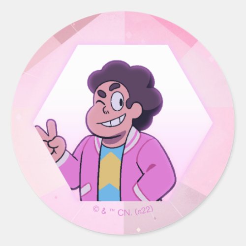 Steven Universe  Pink Diamond Portrait Classic Round Sticker