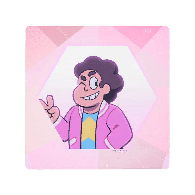Steven Universe | Pink Diamond Portrait Metal Print (Front)