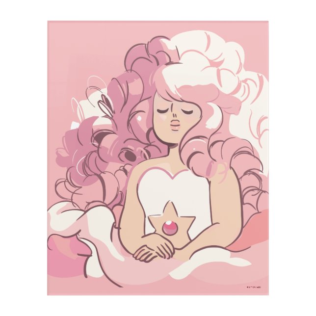 Steven Universe | Rose Quartz Illustration Acrylic Print (Front)