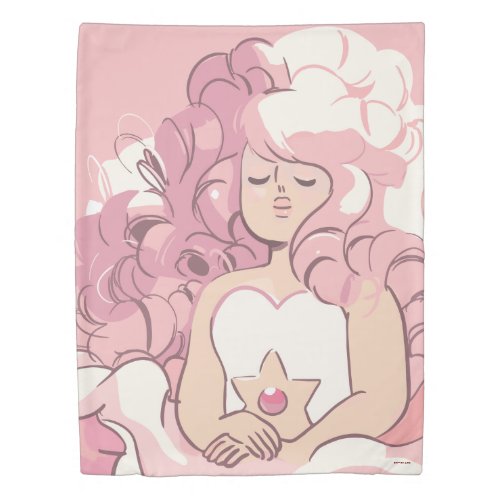 Steven Universe  Rose Quartz Illustration Duvet Cover