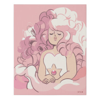 Steven Universe | Rose Quartz Illustration Faux Canvas Print
