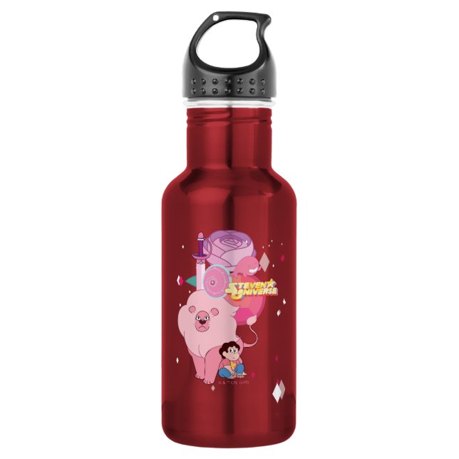Steven Universe | Rose Quartz Legacy Stainless Steel Water Bottle (Front)