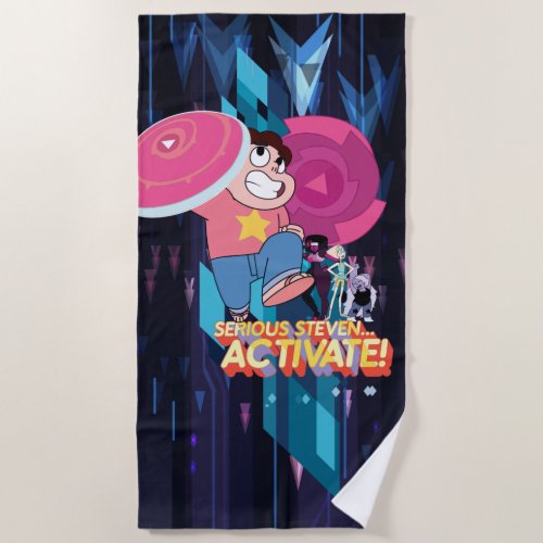 Steven Universe  Serious Steven Activate Beach Towel