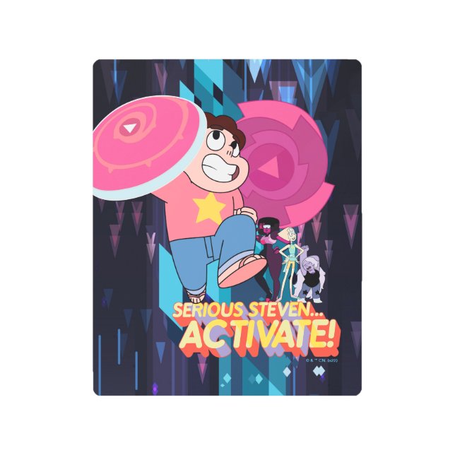 Steven Universe | Serious Steven… Activate! Metal Print (Front)