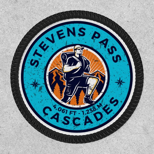 Stevens Pass, cascades range Washington hike trail Patch (Front)