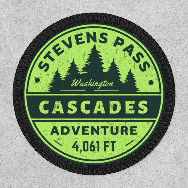 Stevens Pass, cascades range Washington hike trail Patch (Front)